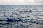 USS Sioux City (LCS 11) interdicts narcotics in the Caribbean Sea.