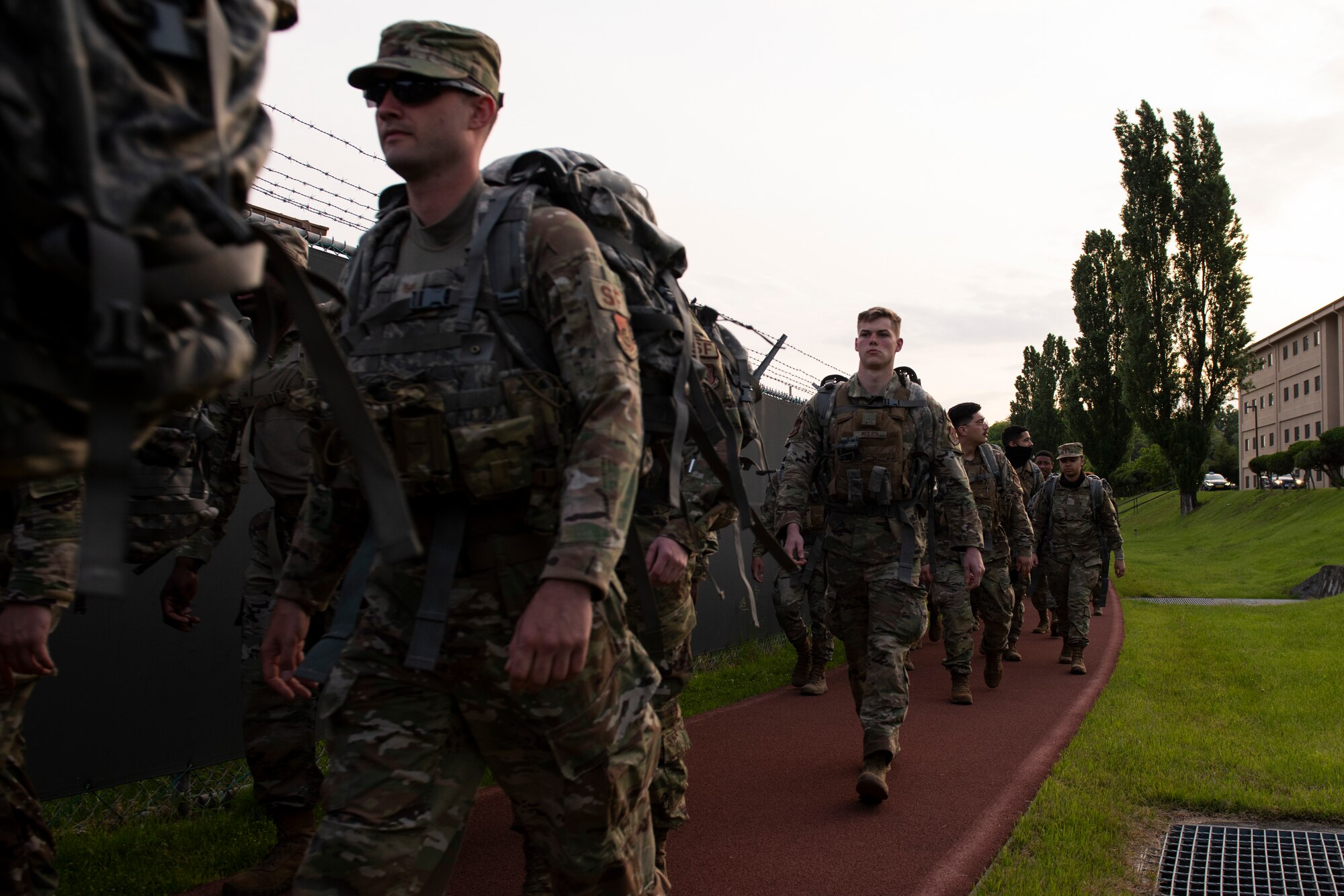 51st Security Forces Squadron conducted a ruck march as part of the Police Week events.