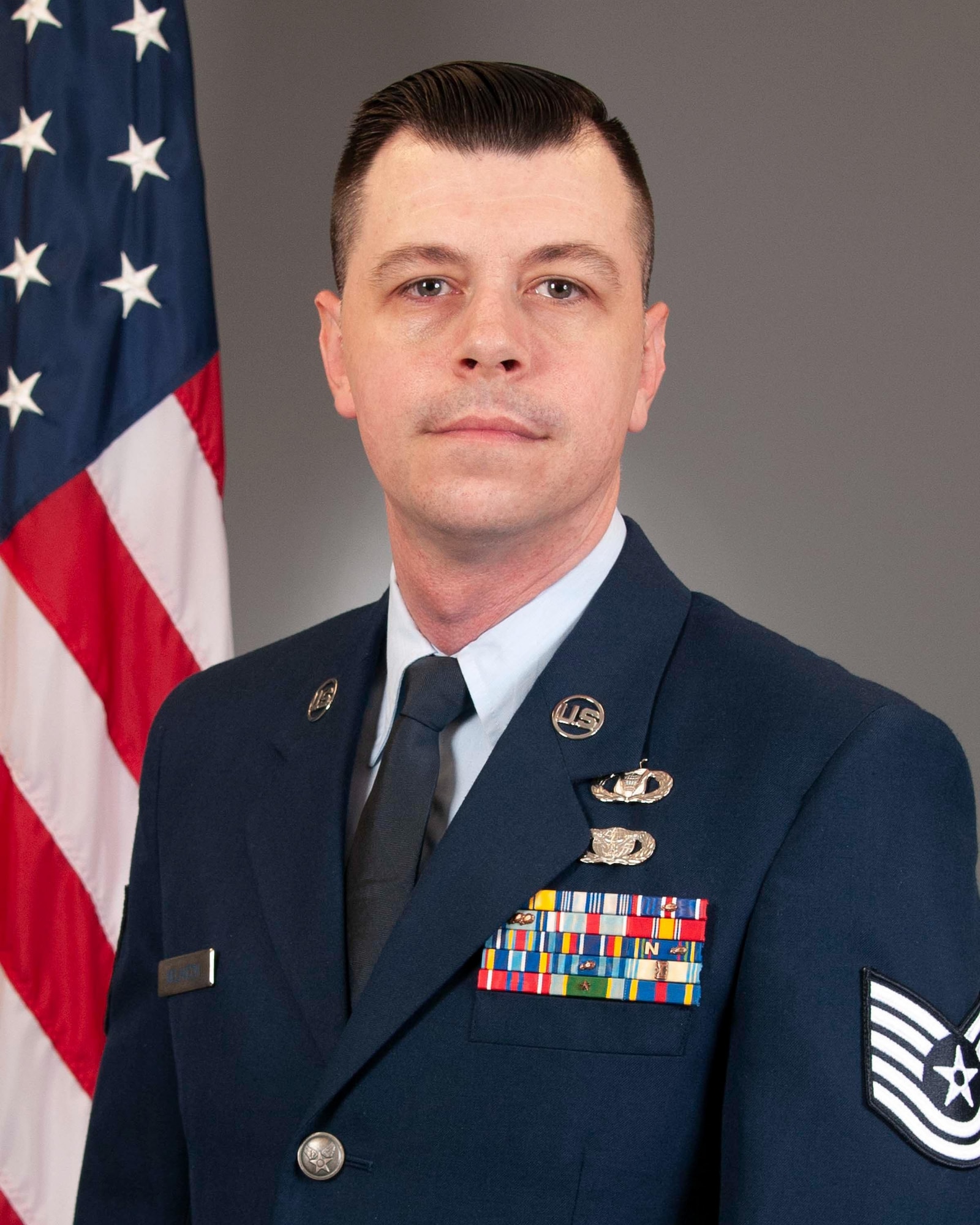 Official photo of the Air Force Reserve Command's 2021 Outstanding NCO of the Year, Tech. Sgt. Clint Melancon.
