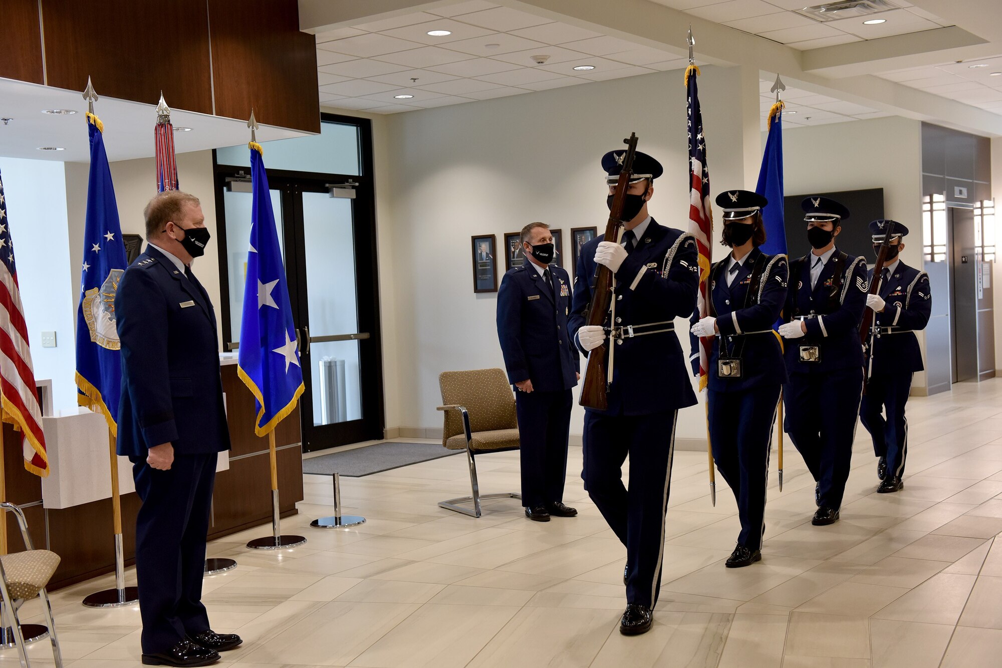 Photos of the ceremony promoting Matthew J. Burger from Brigadier General to major general.