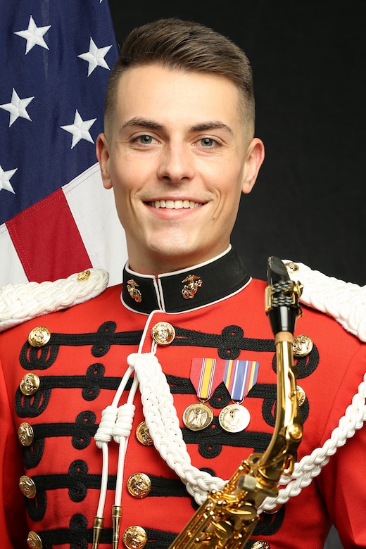 Staff Sergeant Connor Mikula, "The President's Own" United States Marine Band Saxophonist, Official Portrait