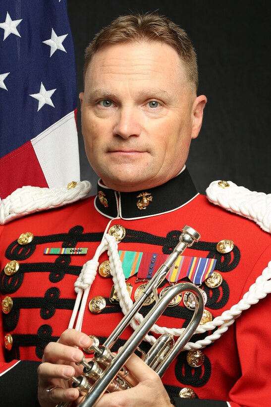 Master Gunnery Sergeant Christian Ferrari, "The President's Own" United States Marine Band Trumpet and Cornet Player, Official Portrait