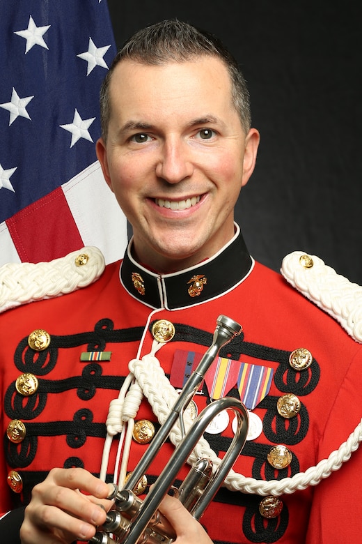 Gunnery Sergeant Brandon Eubank, "The President's Own" United States Marine Band Trumpet and Cornet Player, Official Portrait