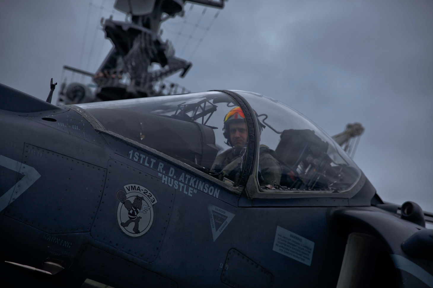 210513-M-TU241-1006 NORTH SEA (May 13, 2021) An AV-8B Harrier II with the 24th Marine Expeditionary Unit (MEU) prepares for takeoff during a long range strike training evolution aboard the Wasp-class amphibious assault ship USS Iwo Jima (LHD 7), May 13, 2021. 24th MEU, embarked with the Iwo Jima Amphibious Ready Group, is forward deployed in the U.S. Sixth Fleet area of operations in support of U.S. national security interests in Europe and Africa. (U.S. Marine Corps photo by Sgt. Isaiah Campbell/Released)