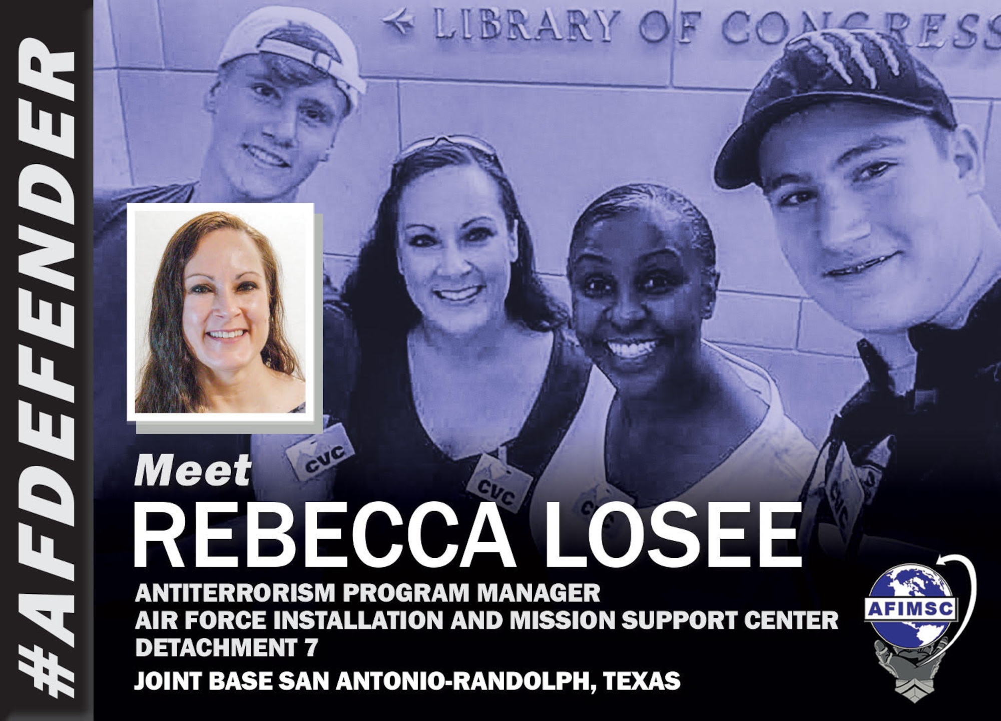 #AFDefender graphic of Rebecca Losee