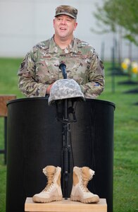 Members of the 88th Security Forces Squadron take part in their annual Police Week ruck march at Wright-Patterson Air Force Base May 10. The event marked the beginning of the Police Week activities. (U.S. Air Force photo by R.J.Oriez)
