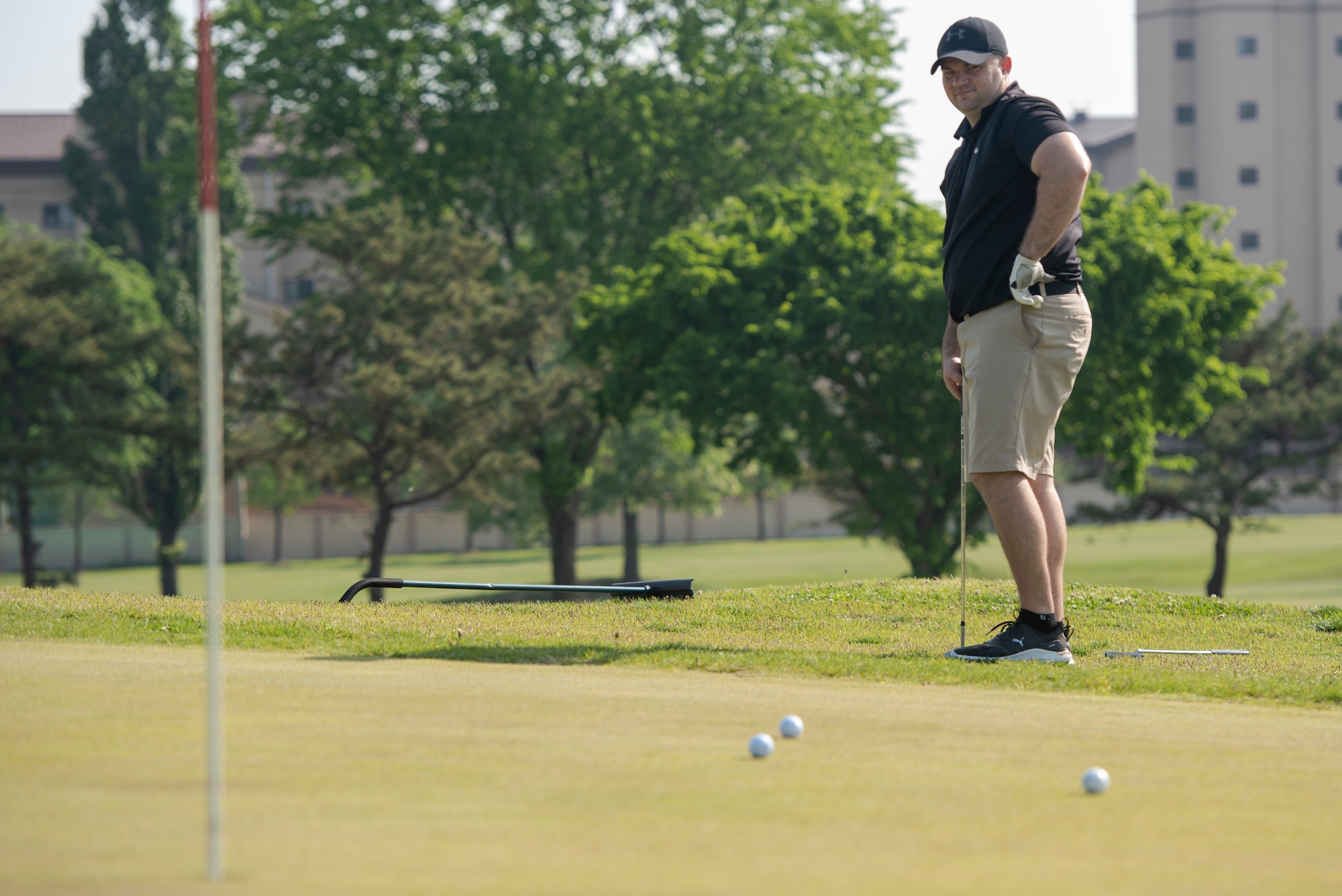 Airman from Osan Air Base participated in a golf tournament as part of the 51st Security Forces Squadron’s Police Week events. Teams of up to four participants competed across 18 holes for a chance to win various prizes.