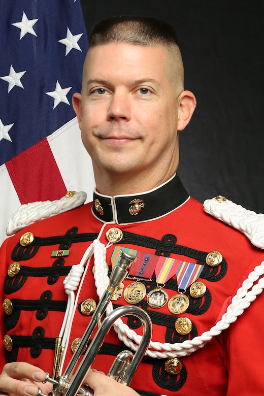 Gunnery Sergeant Michael Warnick, "The President's Own" United States Marine Band Trumpet and Cornet Player, Official Portrait