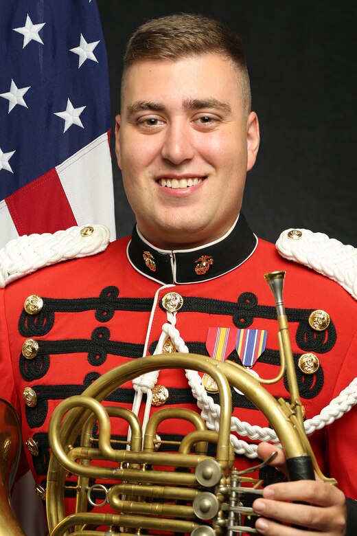 Staff Sergeant Joseph Cradler, "The President's Own" United States Marine Band French Horn Player, Official Portrait