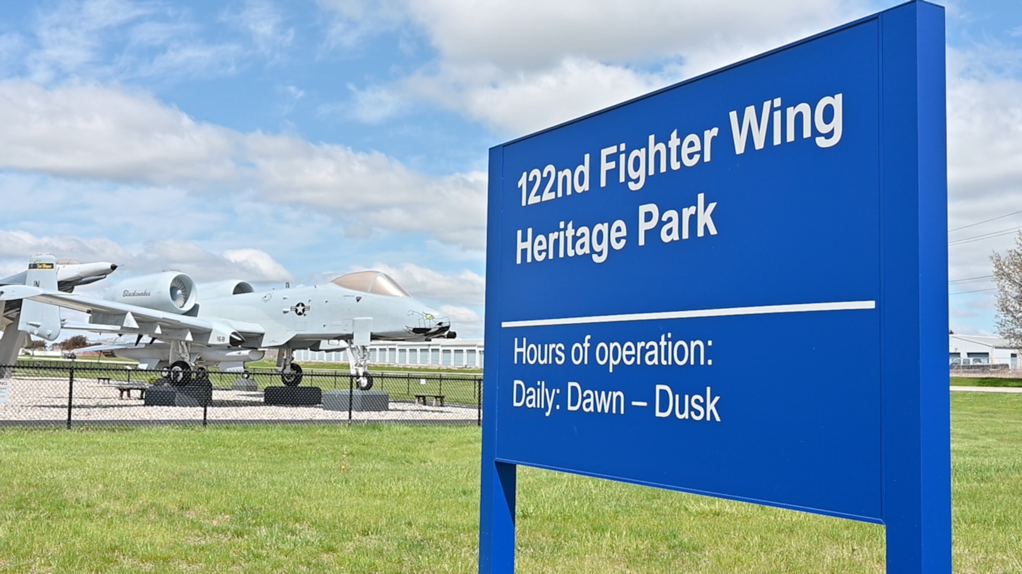 Heritage Park, adjacent to the Fort Wayne International Airport, is a private park open to the public to showcase all of the aircraft flown by the 122nd Fighter Wing, Indiana Air National Guard since 1947.