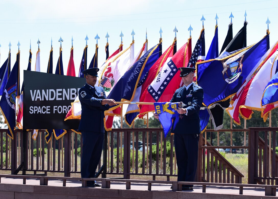 Photo of Vandenberg Space Force Base redesignation ceremony