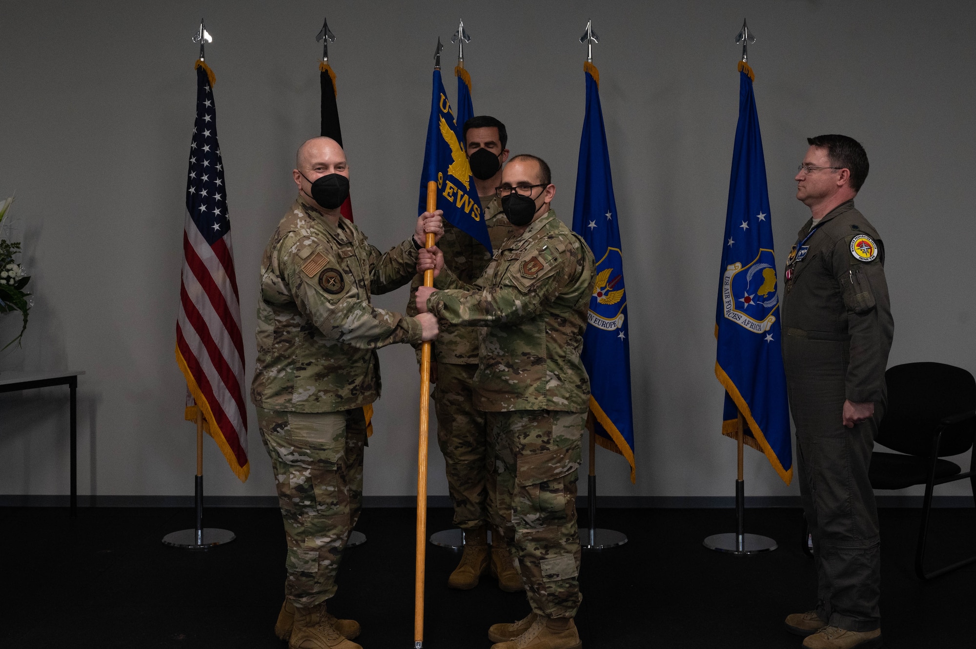 An Airman assumes command of his unit.