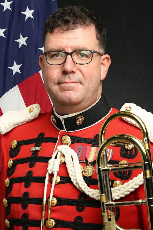 Master Sergeant Timothy Dugan, "The President's Own" United States Marine Band Trombonist, Official Portrait