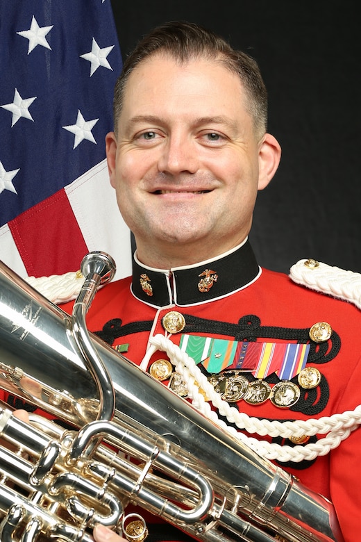 Master Gunnery Sergeant Mark Jenkins, "The President's Own" United States Marine Band Principal Euphonium Player, Official Portrait