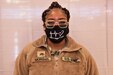 U.S. Army Sgt. Lettia Morgan with the Michigan Army National Guard, currently serving with Michigan’s Task Force Red Lion COVID-19 Vaccination/Testing Team (CVTT), poses for a photo