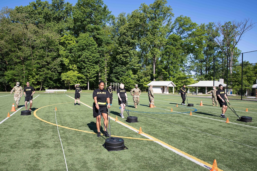 U.S. Army Reserve Legal Command Soldiers conduct Army Combat Fitness Test