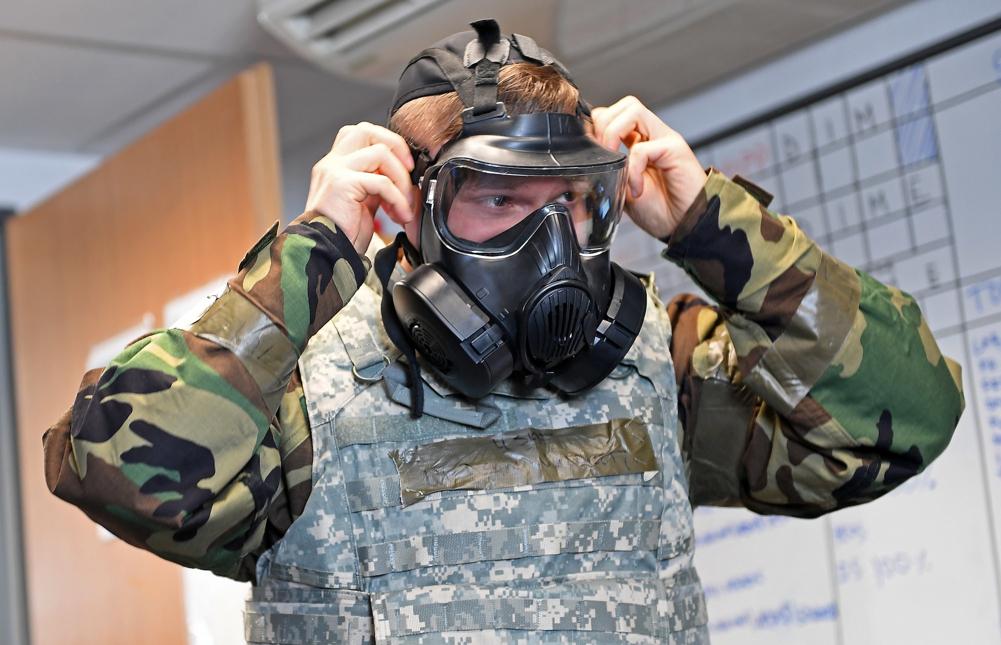 Airman conducting a training exercise