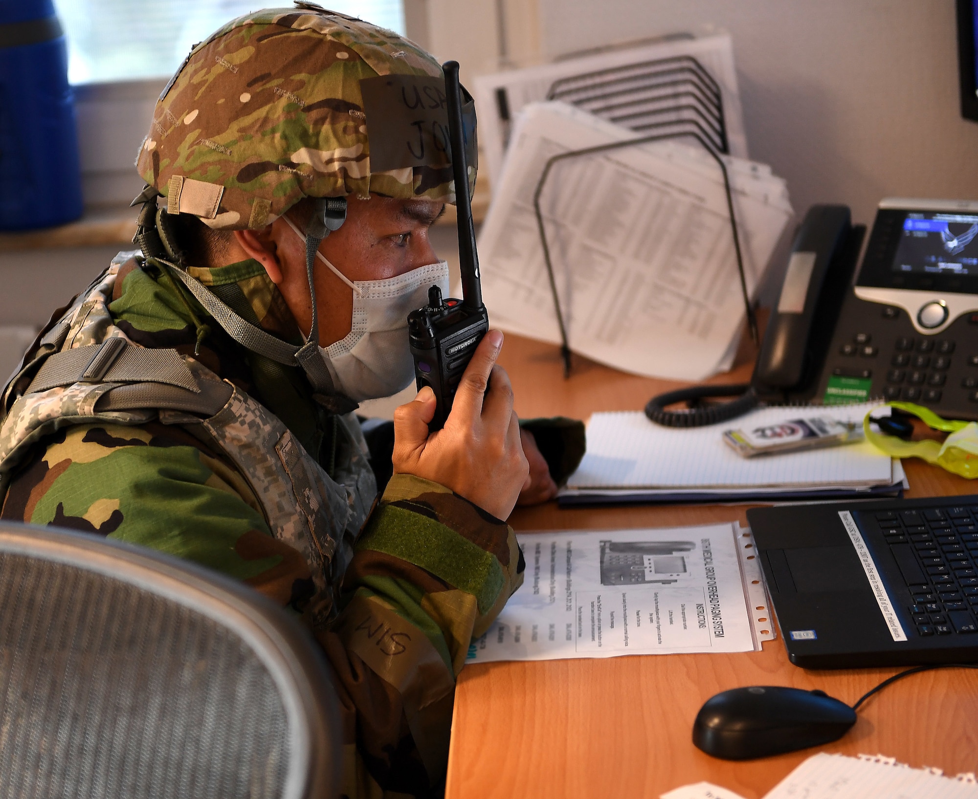 Airman conducting a training exercise