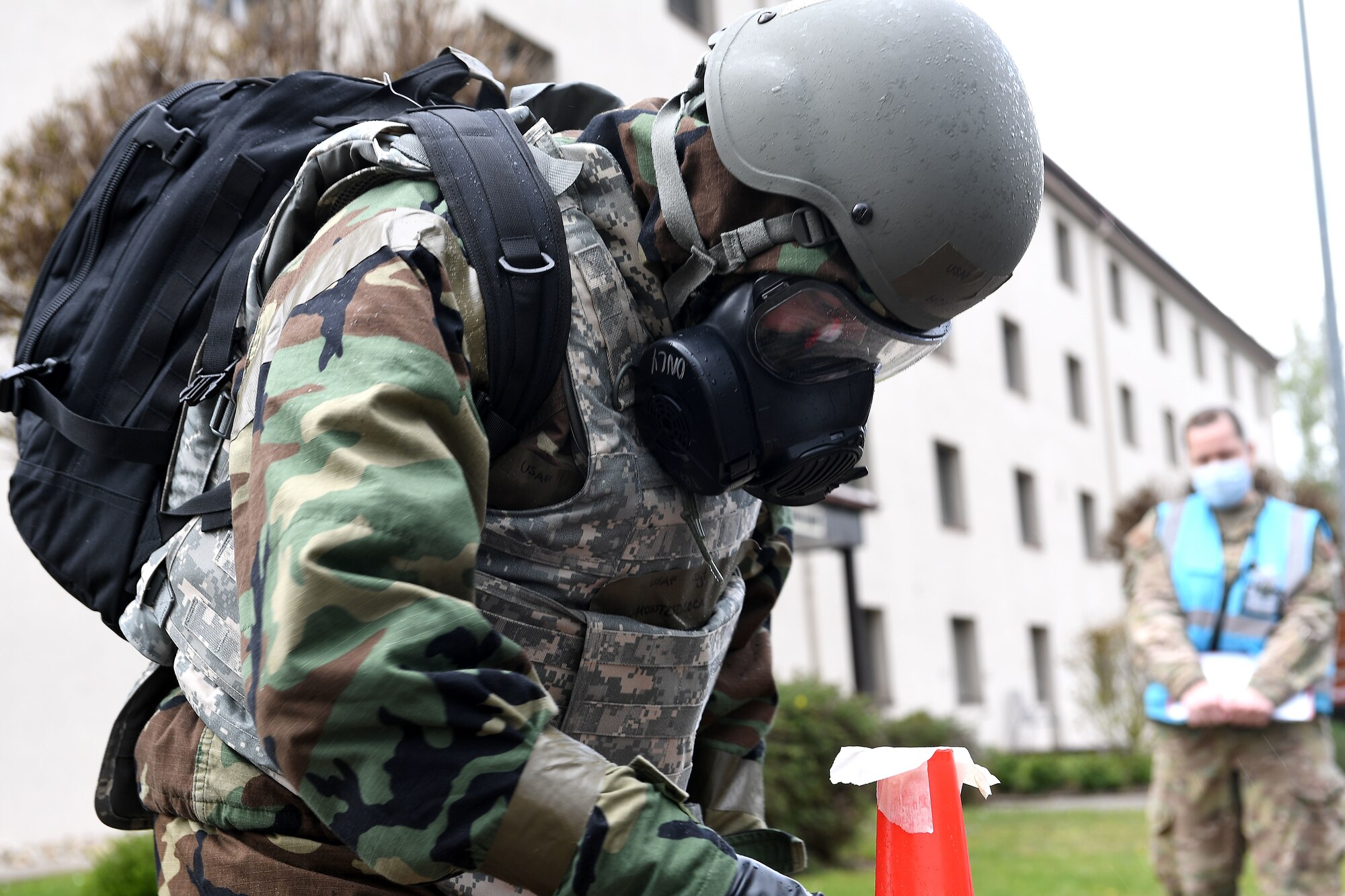 Airman conducting a training exercise