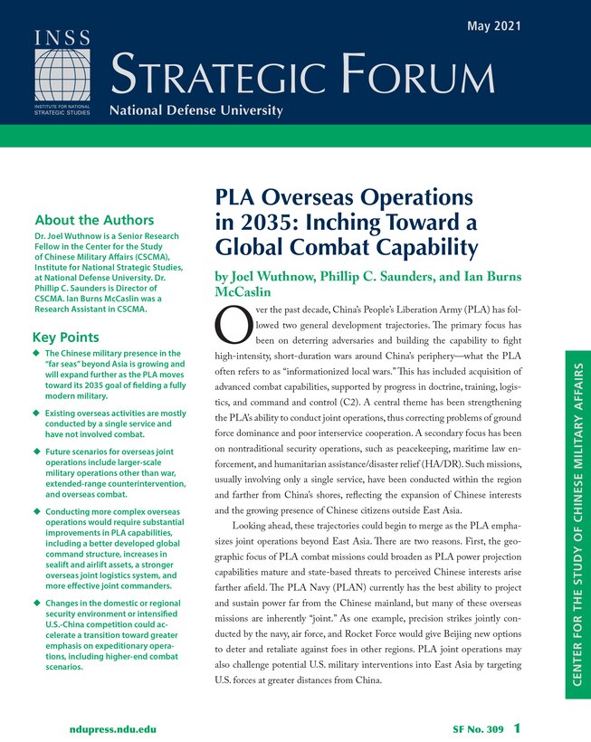PLA Overseas Operations in 2035: Inching Toward a Global Combat Capability