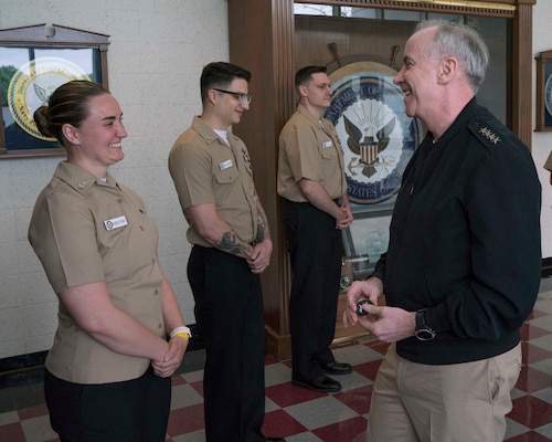 Vice Chief of Naval Operations, Adm. Bill K. Lescher visited Navy Personnel Command (NPC) at Naval Support Activity Mid-South for an introductory visit, May 17.