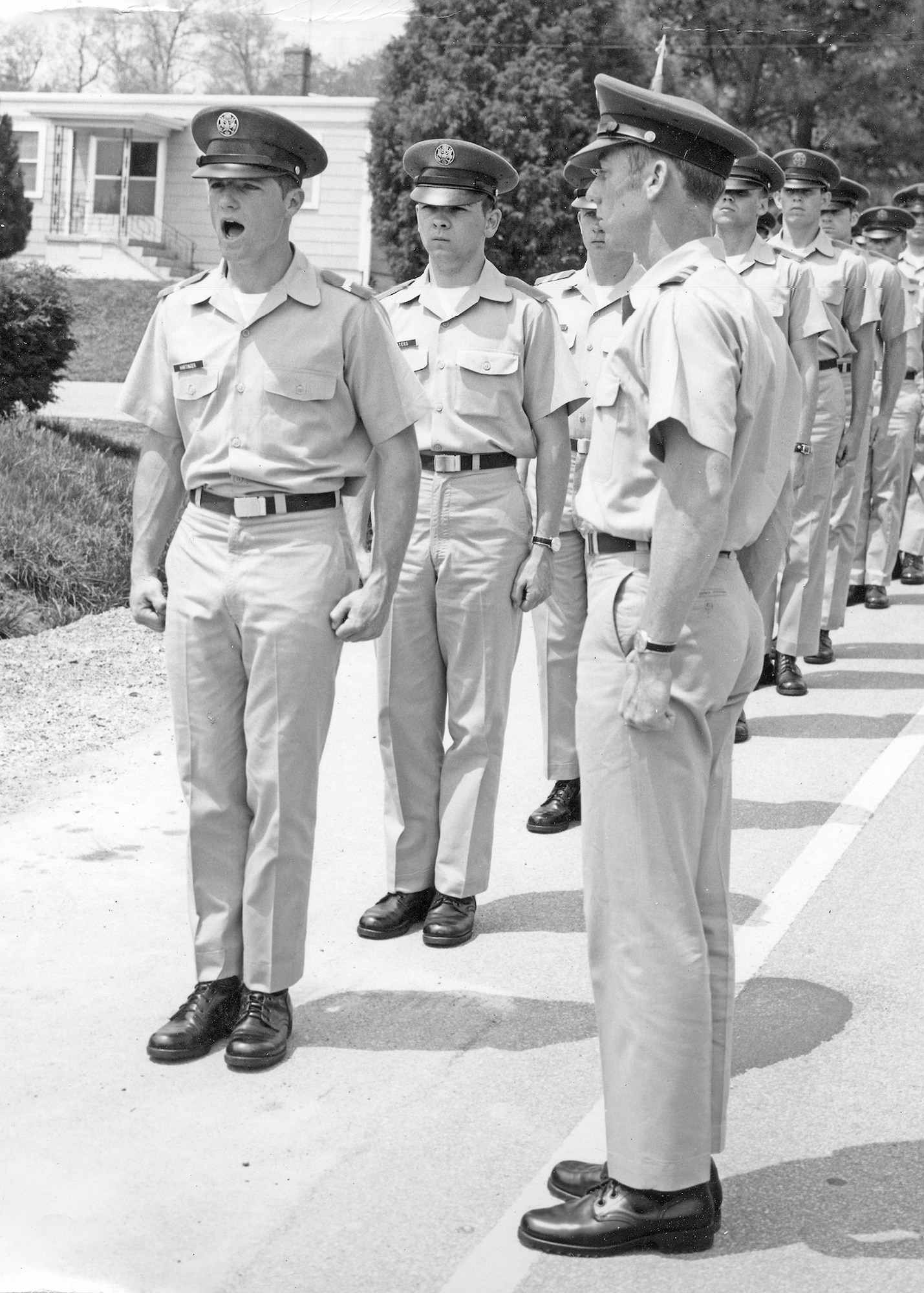 Early officer candidates in formation