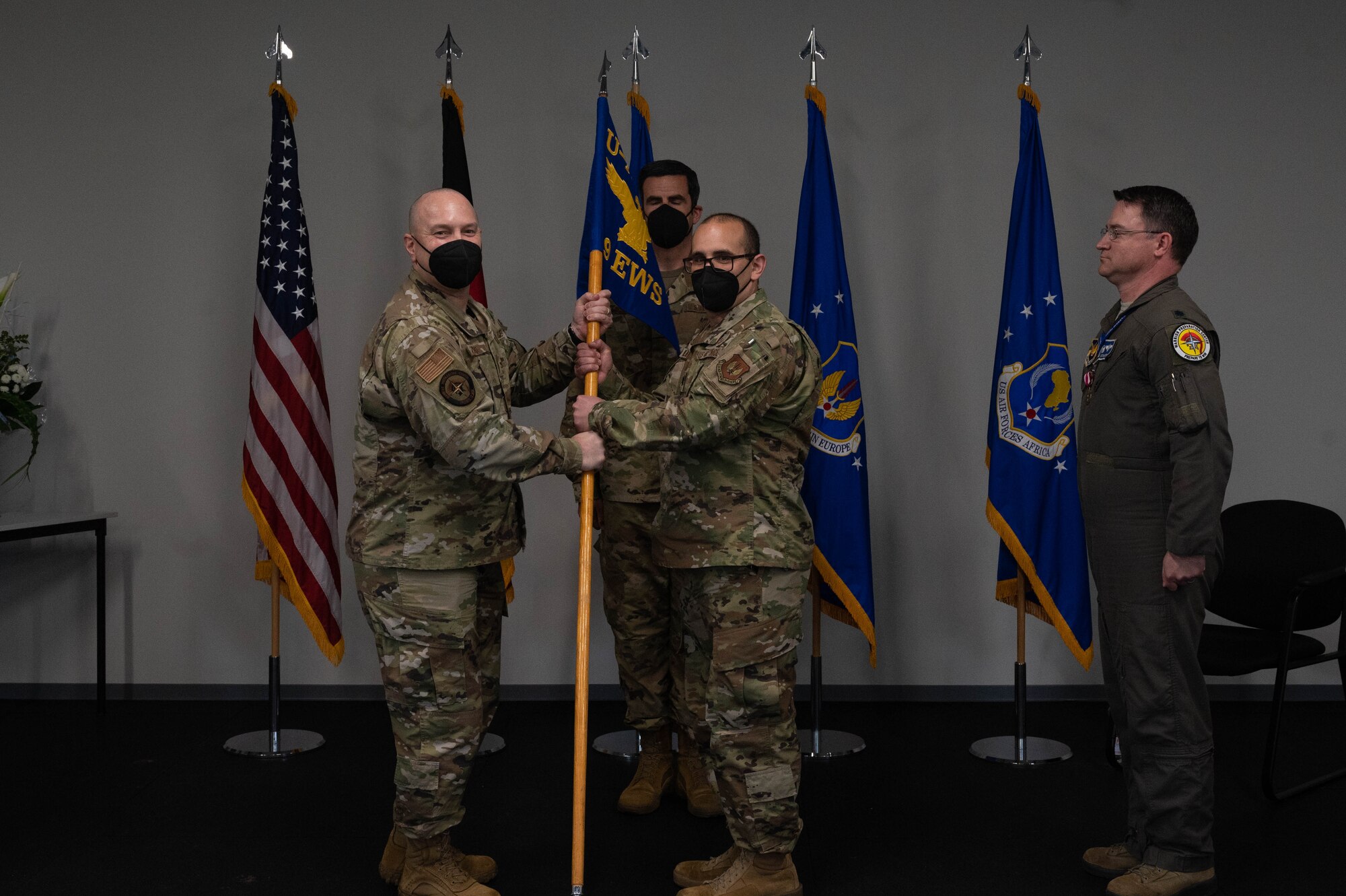 An Airman assumes command of his unit.