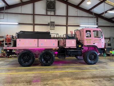 pink fire truck