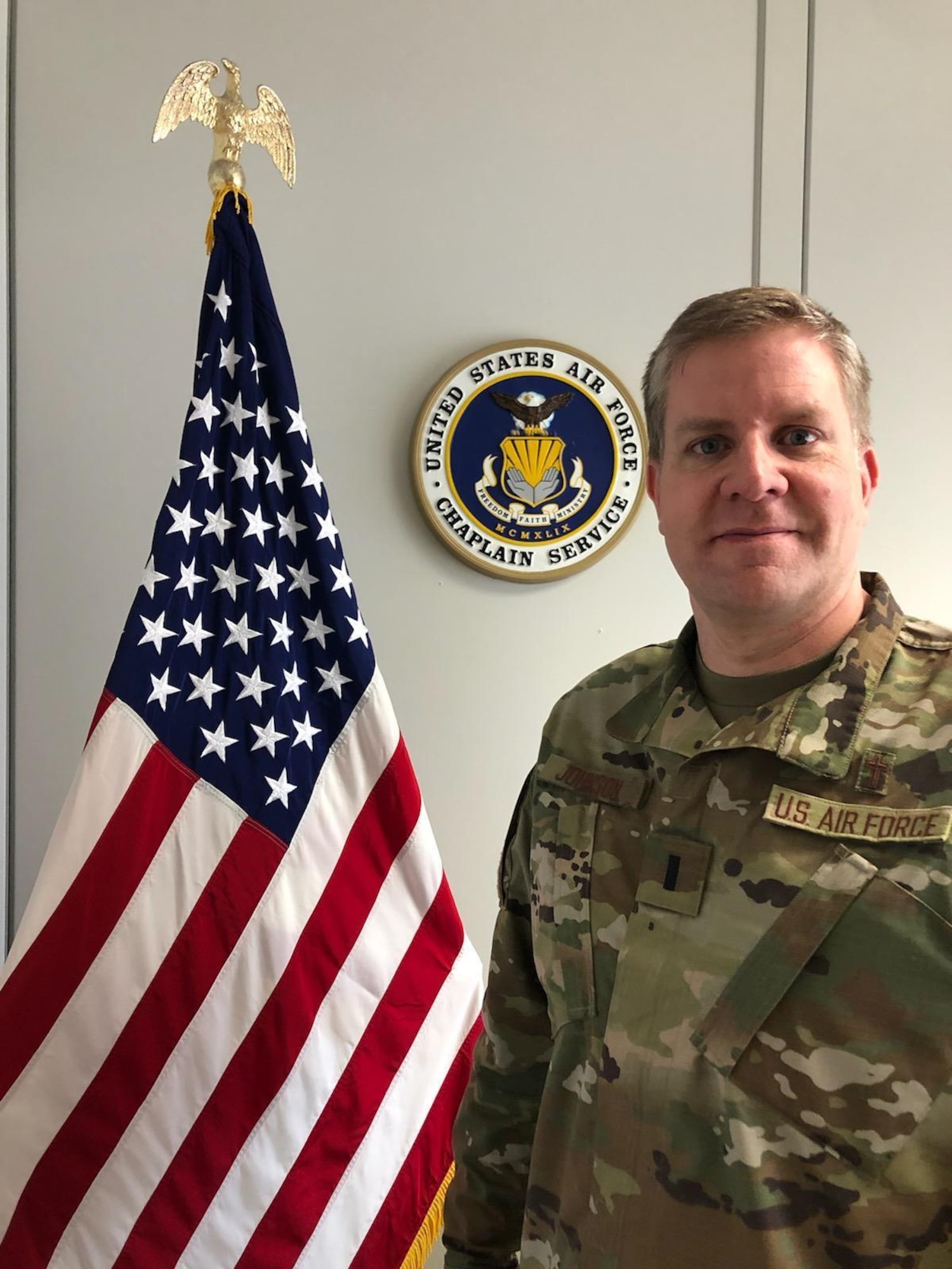 Air Force Capt. Seth Johnson joins the 103rd Airlift Wing, February 2021 at Bradley Air National Guard Base, Conneceticut. Inspired by the military service of his brother-in-law and two sons, Johnson decided to join the Connecticut Air National Guard. (Courtesy Asset from Air Force Capt. Seth Johnson)