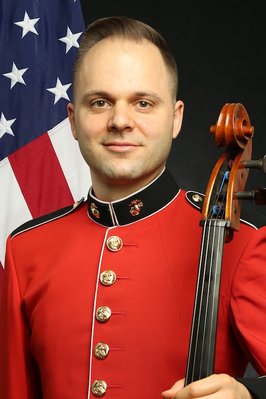 Staff Sergeant Clayton Vaughn, "The President's Own" United States Marine Chamber Orchestra Cellist, Official Portrait