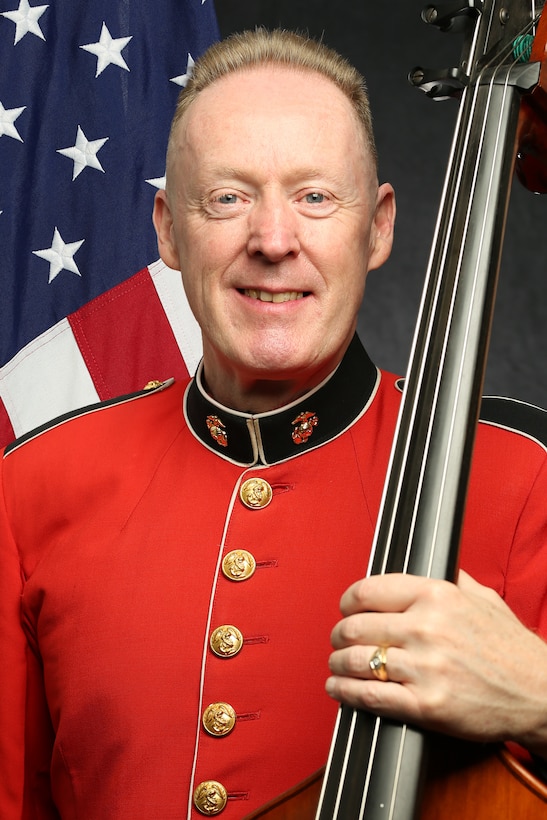 Master Gunnery Sergeant Glenn Dewey, "The President's Own" United States Marine Band Double Bassist, Official Portrait