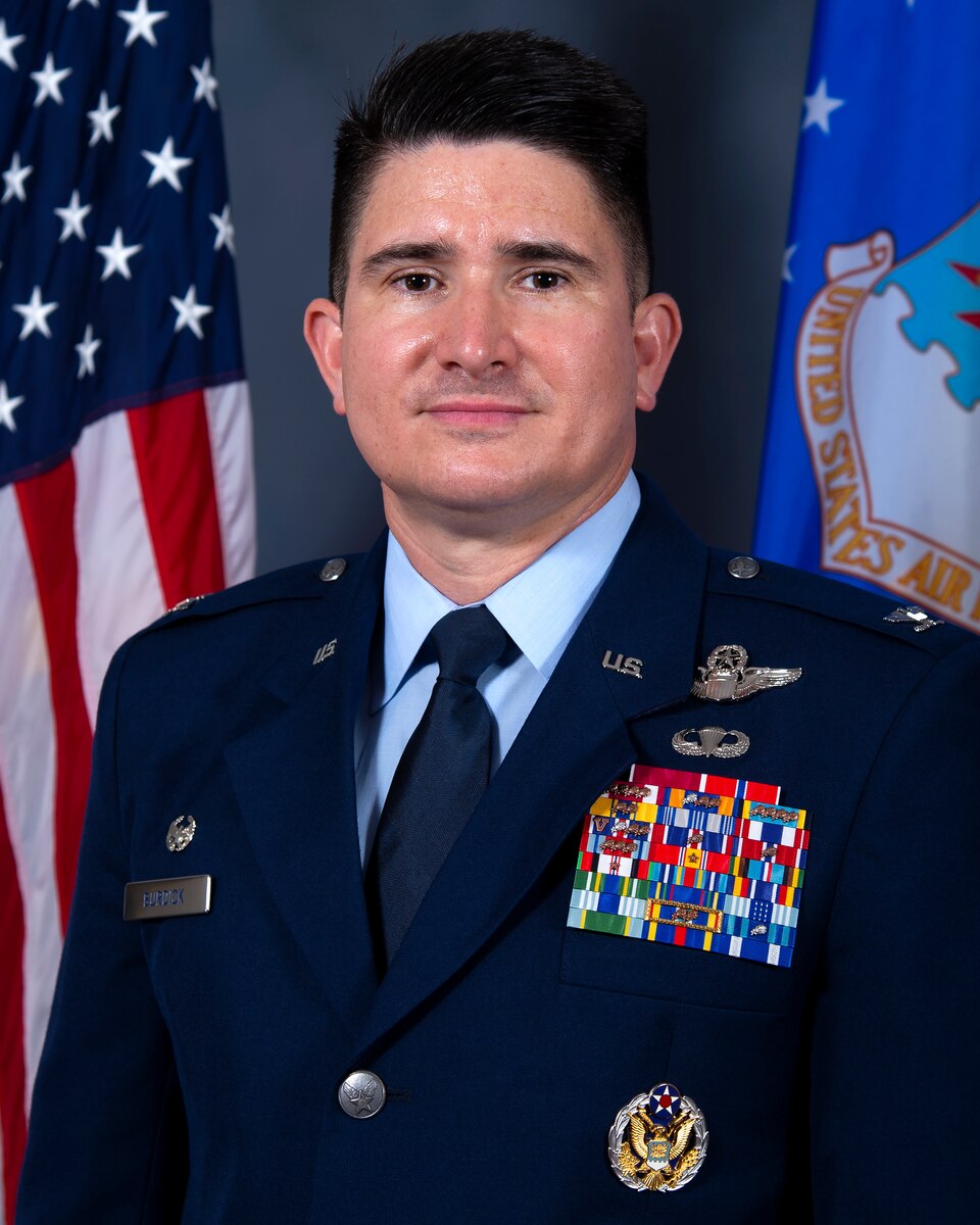 Col. Jonathan E. Burdick, Commander, 6th Operations Group, MacDill Air Force Base, Florida, May 17, 2021. (U.S. Air Force photo)