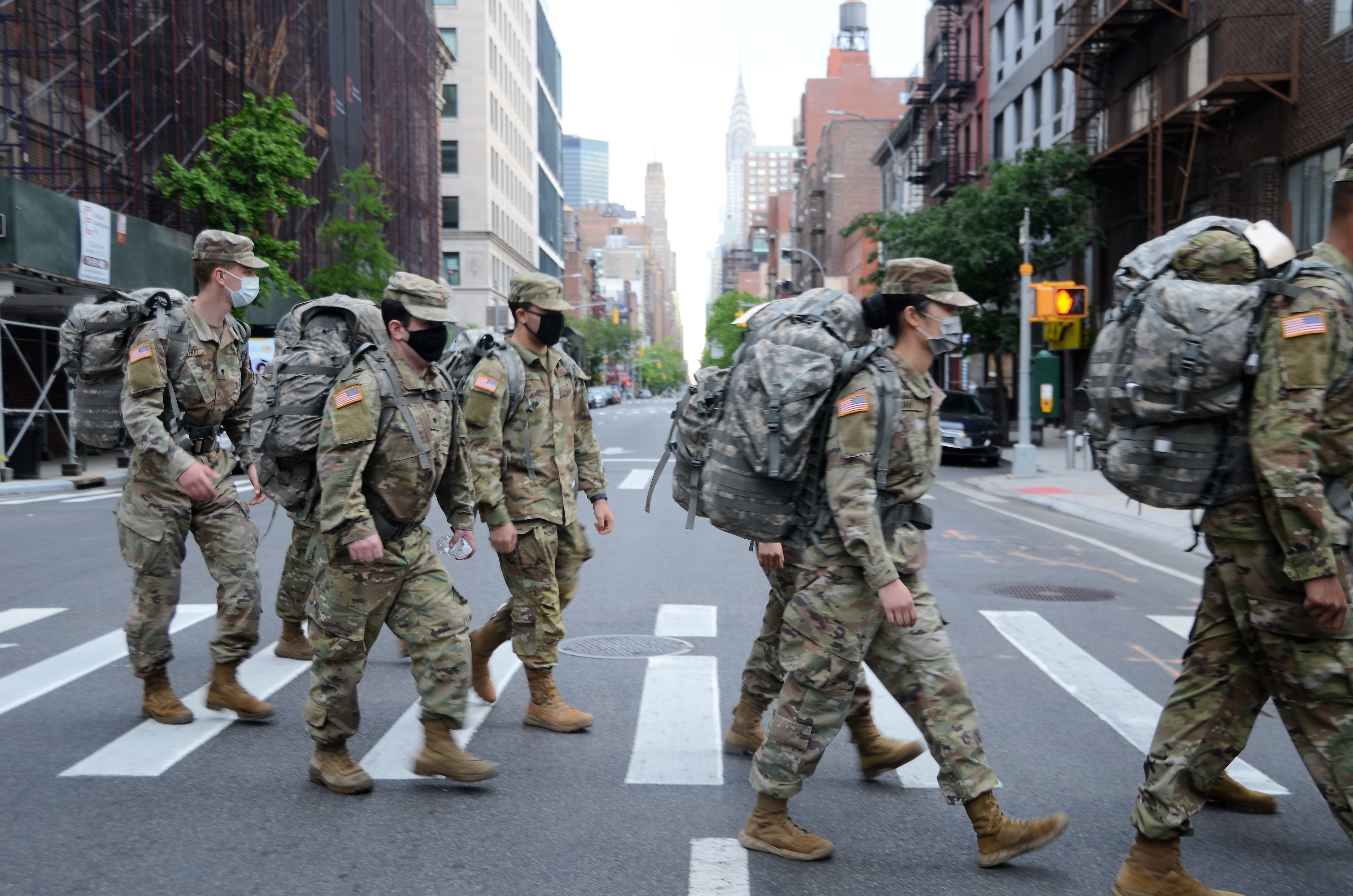 NY Army Guard medics ruck across city for weekend training