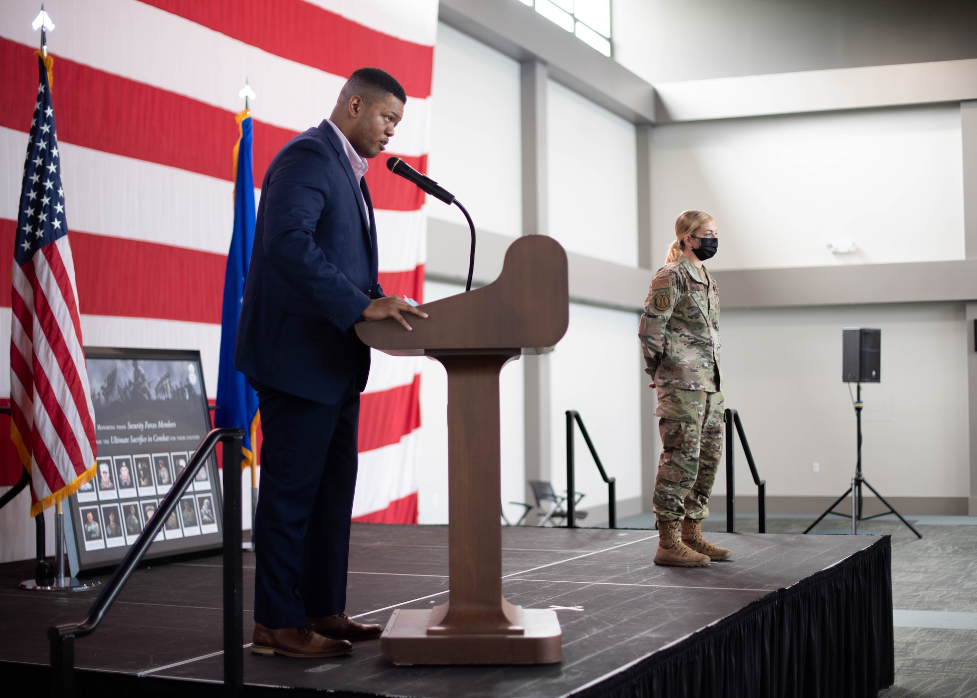 Photo of special agent speaking.