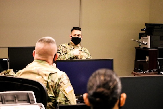 SGM Matthew Roberts, the NGB Recruiting Division SGM, visited with SMTC yesterday. During the SMTC Town Hall, SGM Roberts spoke about National level efforts and how they tie directly to the training provided by SMTC and the Staff.