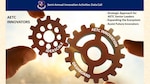 Graphic of two cogwheels symbolizing innovation and collaboration.