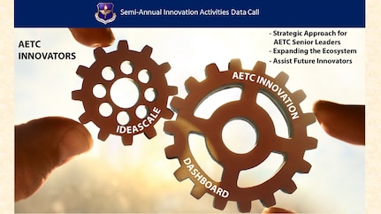 Graphic of two cogwheels symbolizing innovation and collaboration.