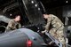 U.S. Army Command Sgt. Maj. Shane Shorter, the U.S. Indo-Pacific Command (USINDOPACOM) command senior enlisted leader, talks to Air Force Tech. Sgt. Ryan Scavuzzo, a 354th Maintenance Squadron flightline expediter, during a leadership visit on Eielson Air Force Base, Alaska, May 15, 2021.