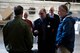 U.S. Navy Adm. John Aquilino, left, the U.S. Indo-Pacific Command (USINDOPACOM) commander, speaks with Mayor Mike Welch and Sen. Dan Sullivan, during a leadership visit on Eielson Air Force Base, Alaska, May 15, 2021.