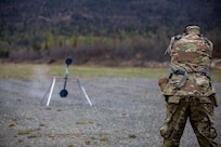 Alaska National Guard Soldiers and Airmen compete amongst one another in a series of marksmanship events at Joint Base Elmendorf-Richardson, May 16, 2021, as part of the 2021 Alaska National Guard Adjutant General Match, or TAG Match. TAG Match is a marksmanship competition comprising several timed pistol and rifle events. (U.S. Army National Guard photo by Spc. Grace Nechanicky)