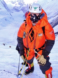 Photo of Maj. Marshall Klitzke, a traditional Reservist assigned to the 70th Flight Training Squadron, U.S. Air Force Academy, who will be among the five Air Force-affiliated climbers attempting to scale Denali beginning May 29.