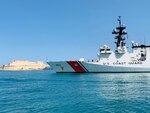 The Legend-class national security cutter USCGC Hamilton (WMSL 753) is conducting a port visit in Valletta, Malta, May 17-20, 2021, following at sea engagements with Armed Forces of Malta in the Mediterranean Sea.