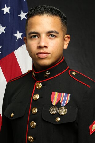 Lance Corporal Isaiah Flores, "The President's Own" United States Marine Band Stage Crewmember, Official Portrait