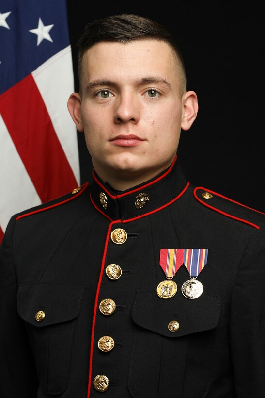 Private First Class Evan Bellamy, "The President's Own" United States Marine Band Stage Crewmember, Official Portrait