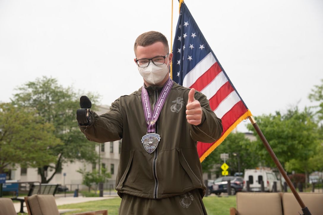 Wounded, ill and injured Marines participate in a closing ceremony for the 11th annual Marine Corps Trials.