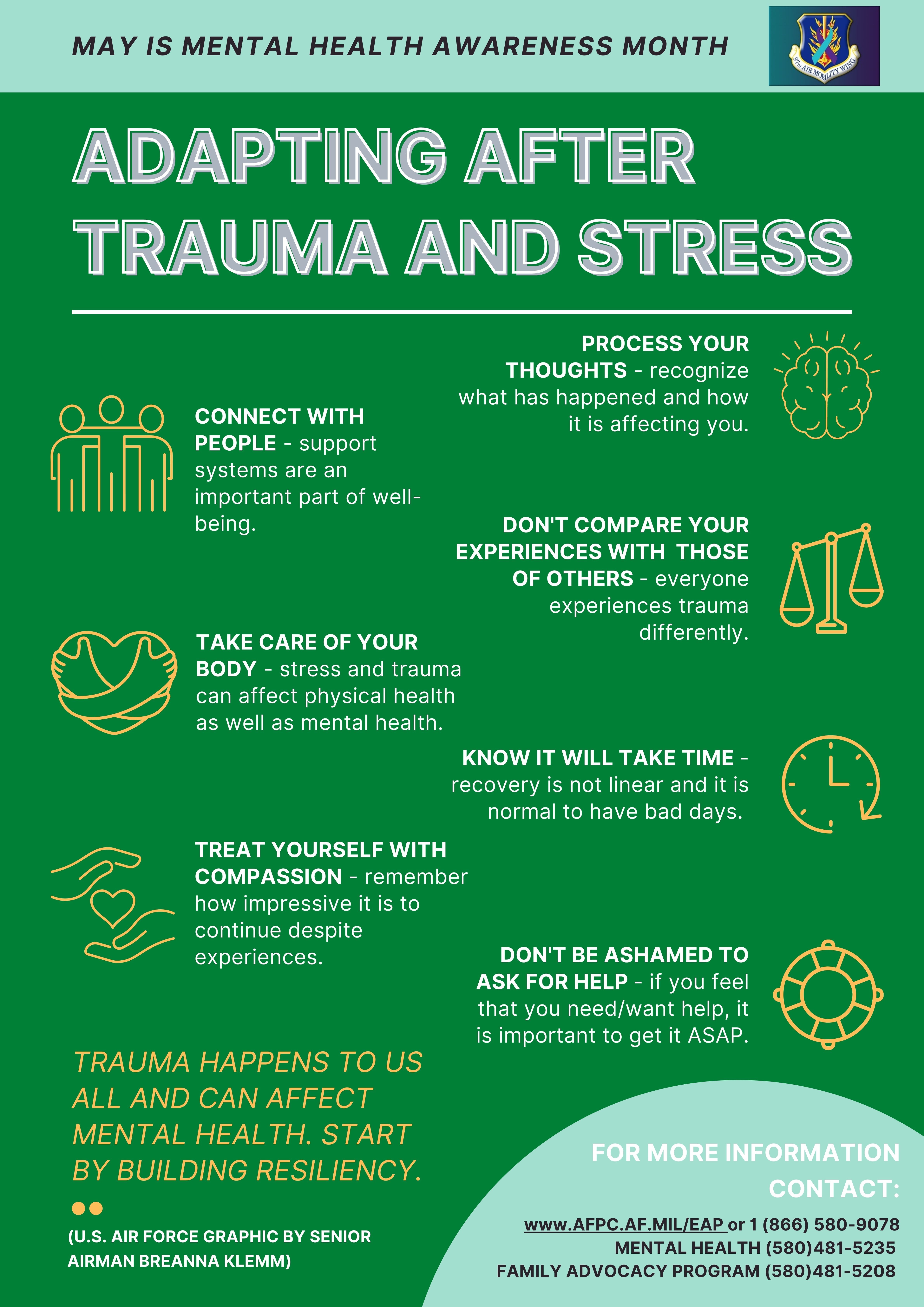 Adapting after trauma and stress