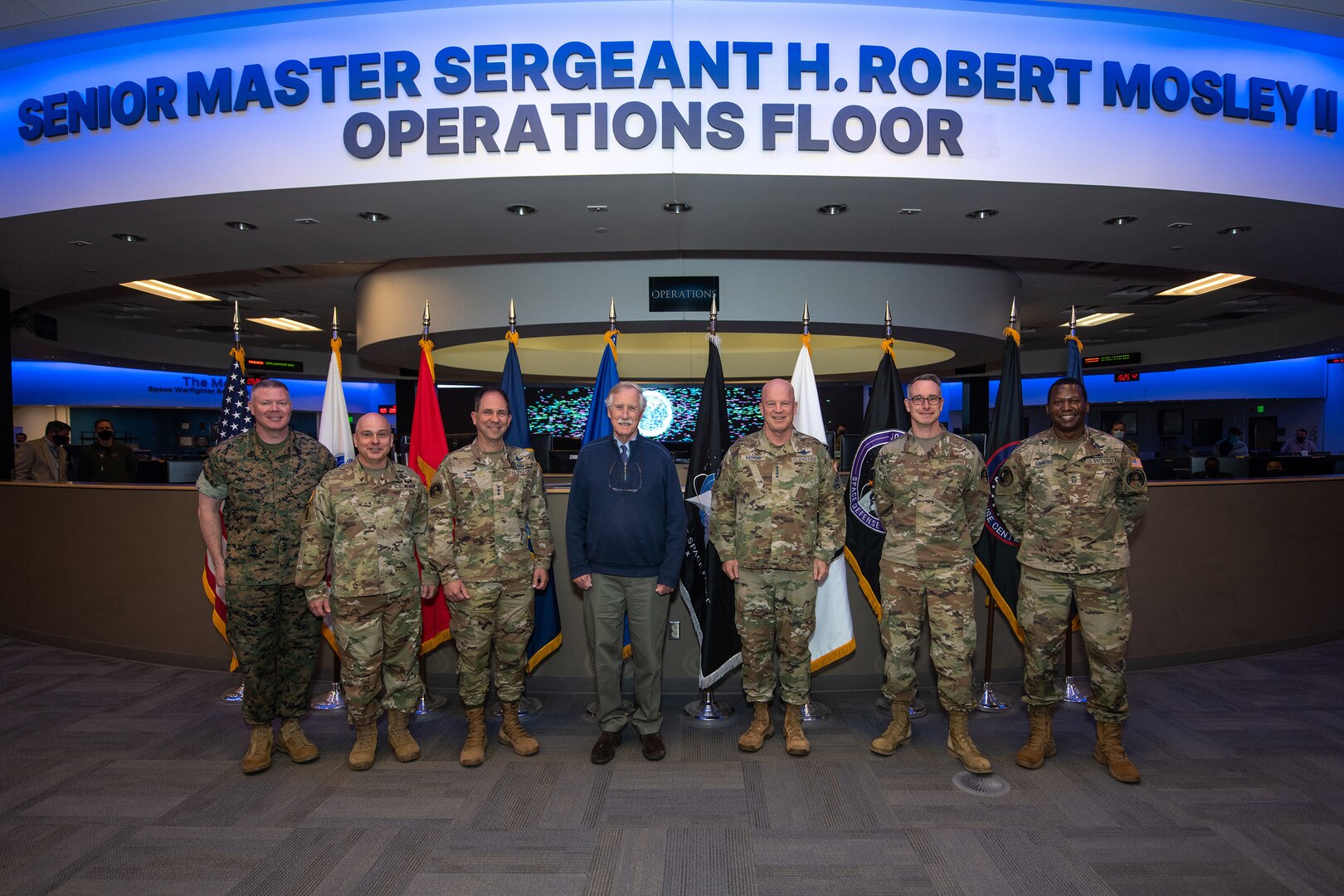 Military members gather for group photo