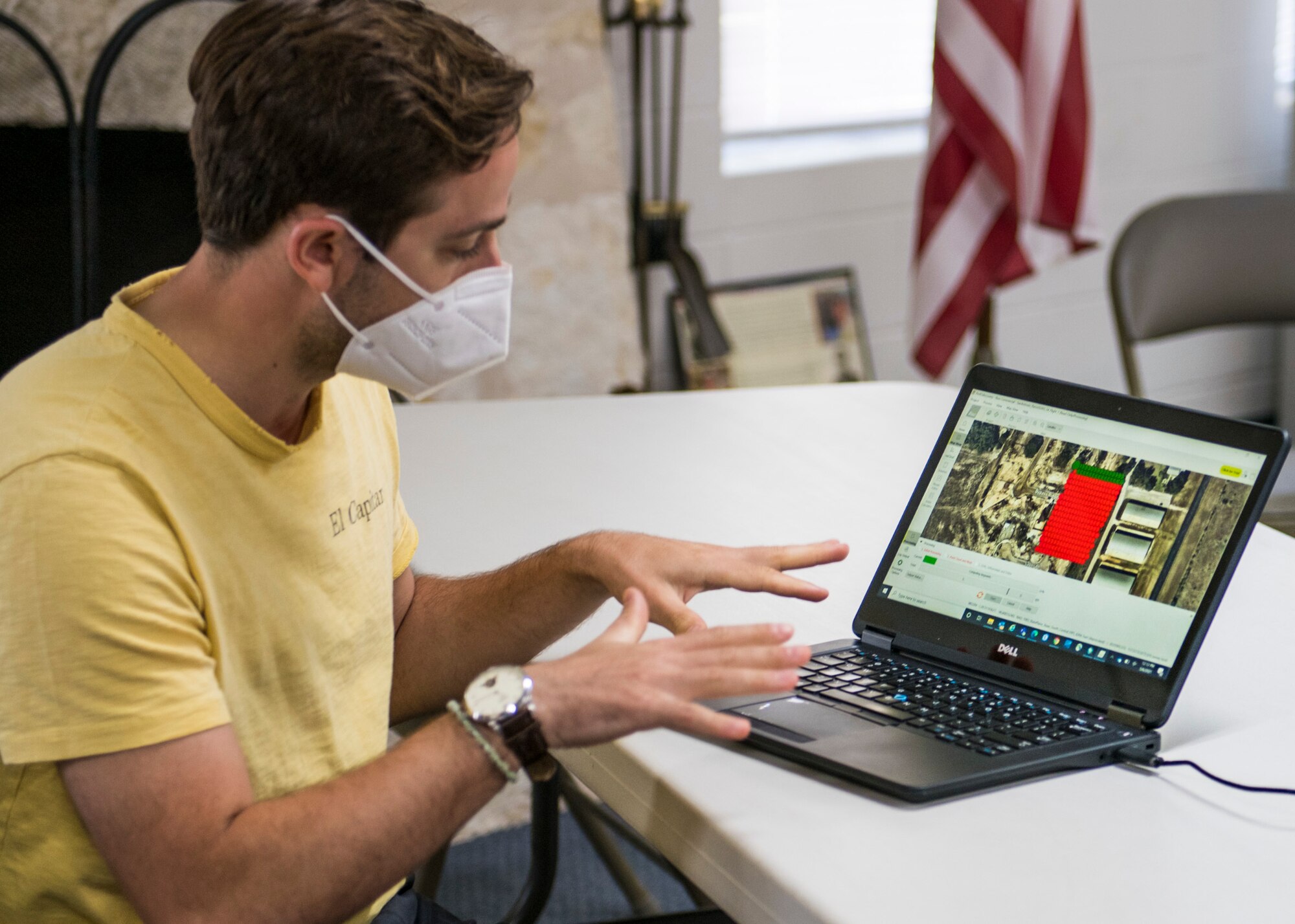 Student creates 3D mapping during training