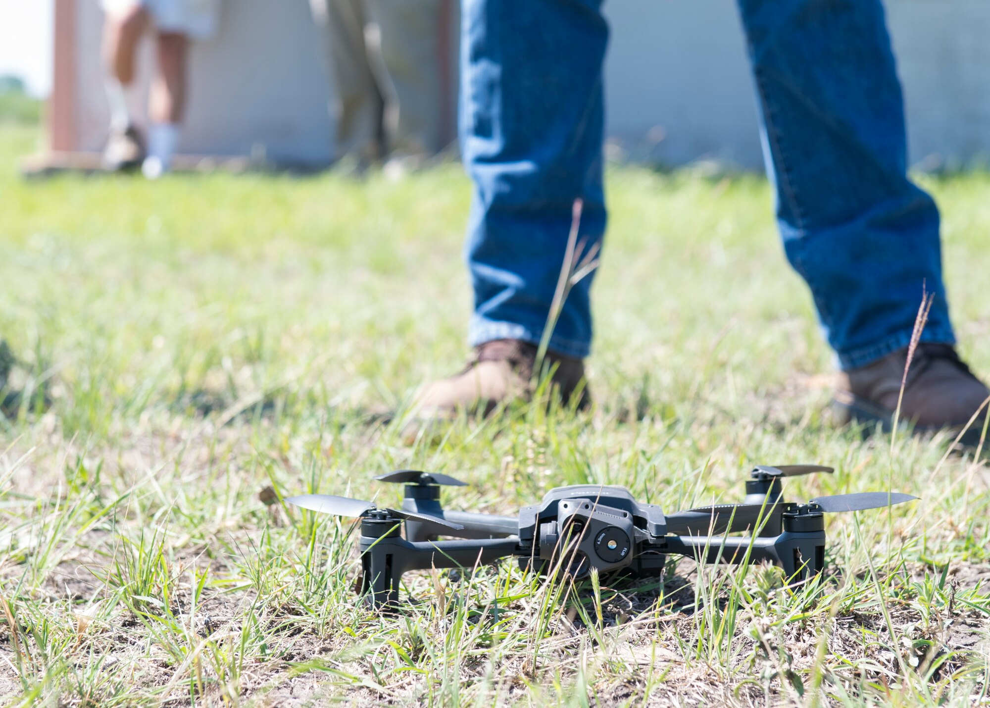 Drone awaits take-off