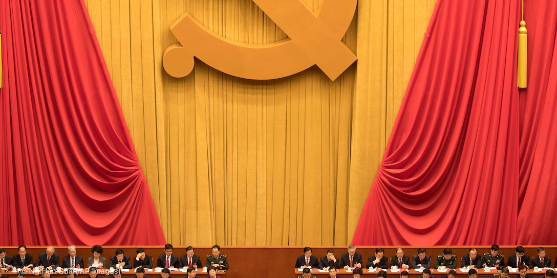 Chinese communists party cadres attend the opening ceremony of the 19th Party Congres